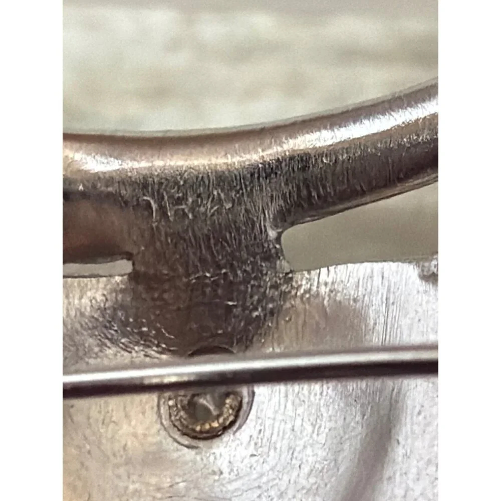 Vintage ORA Shriners Crescent Scimitar Rhinestone Brooch Masonic Fraternal Pin - Picture 8 of 9